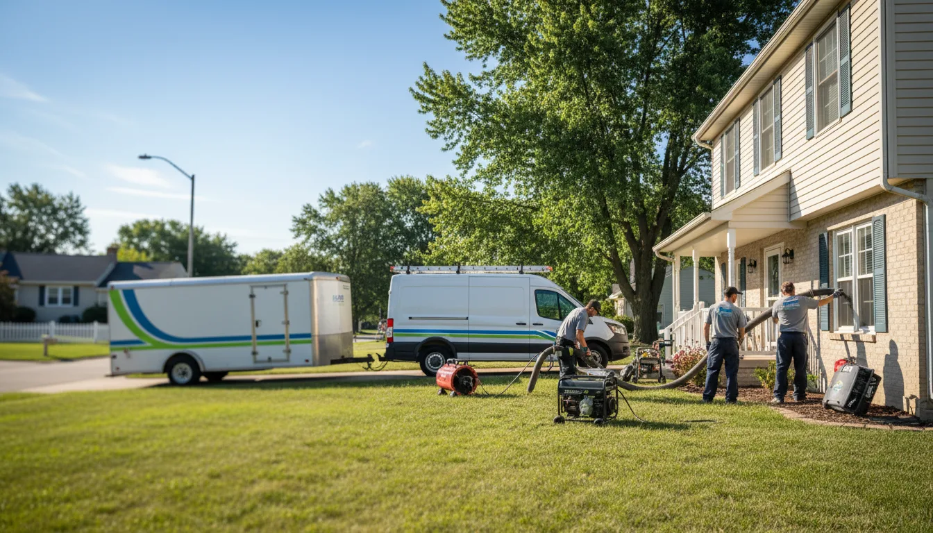 Flooded Basement Restoration And Cleanup With Repair in Linton, IN near me